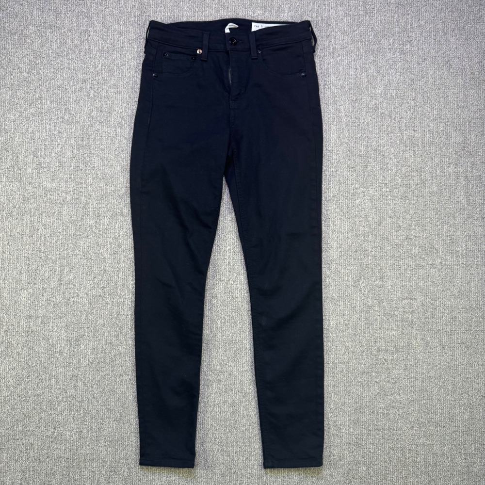 rag & bone Cate Mid-Rise Ankle Skinny Jeans Black Size 25 WDD21S2651N5BL‎